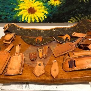 Louis Vuitton Vintage Vachetta Leather & Monogram Parts